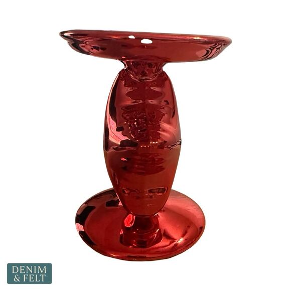 NEW Bath & Body Works Red Star Balloon Foil Single Wick Candle Holder Pedestal - Picture 4 of 8